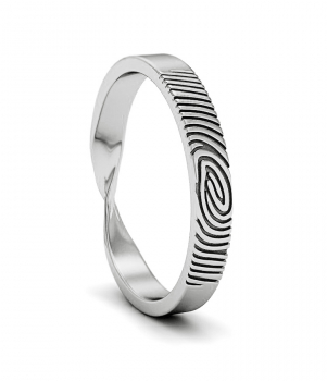 Кольцо с отпечатком пальца (Мод.245)